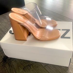 Schutz Victoria High Block Mule Sandal BRAND NEW